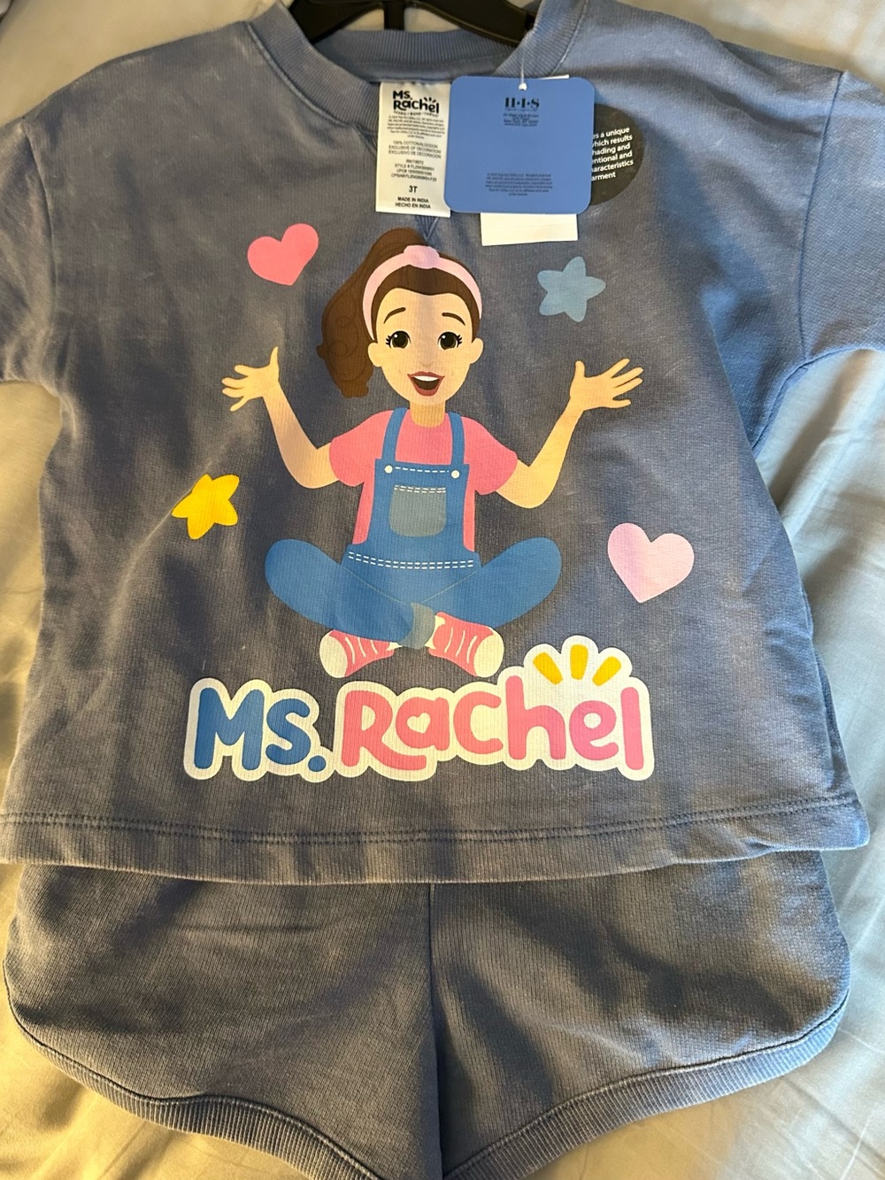 Rachel Lavender Kids Pajama Set with Character Print